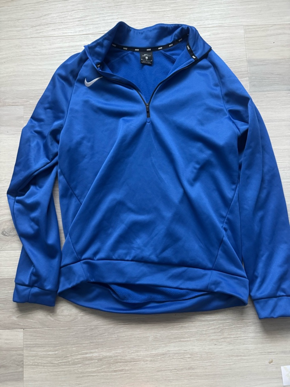 Nike Dri-FIT Blue Quarter-Zip Pullover Medium